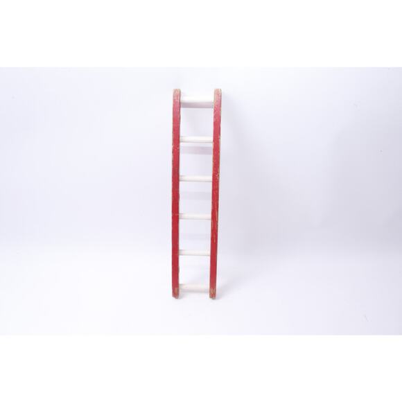 Fisher-Price, Circus, Ladder, 12", Wooden, Red White, 1970s, Playset Part, Toy, - Picture 2 of 3